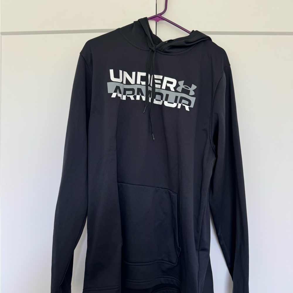 Under Armour Black Crew Neck Sweater Casual Cotton Blend